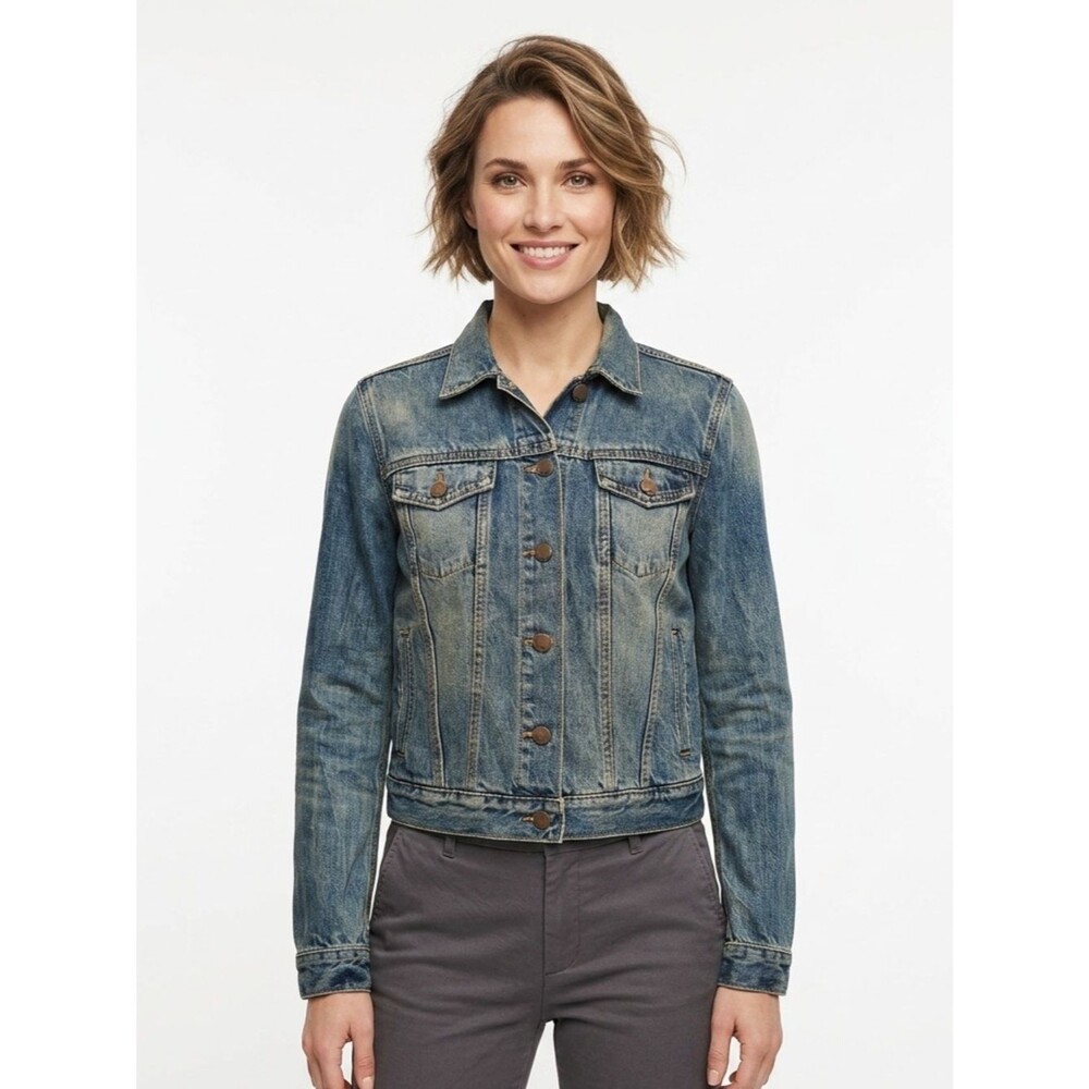 Gap 1969 Icon Flap Jack Denim Jacket in Jerico Wash Size Small